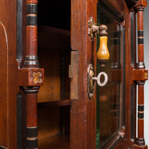 ANTIQUE RECEPTION HALL CABINET ENGLISH CUPBOARD AESTHETIC PERIOD VICTORIAN - ADDITIONAL PHOTO 7