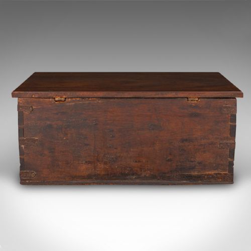 ANTIQUE STUDDED ZANZIBAR CHEST AFRICAN CARRIAGE TRUNK VICTORIAN CIRCA 1850 - ADDITIONAL PHOTO 3