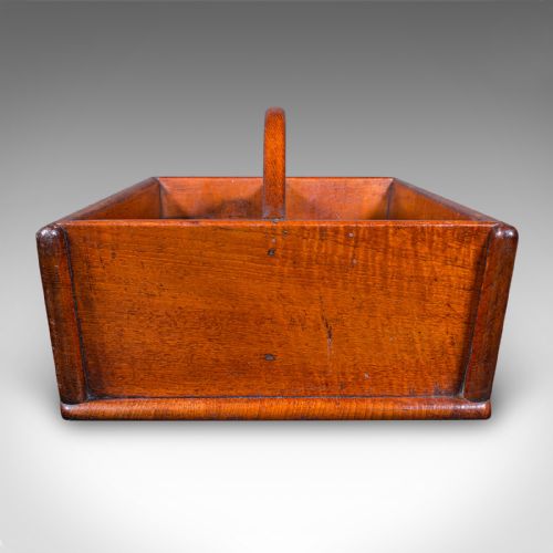 ANTIQUE FOOTMAN'S CARRY TRAY ENGLISH FRUITWOOD BUTLER'S WORK BOX VICTORIAN - ADDITIONAL PHOTO 2