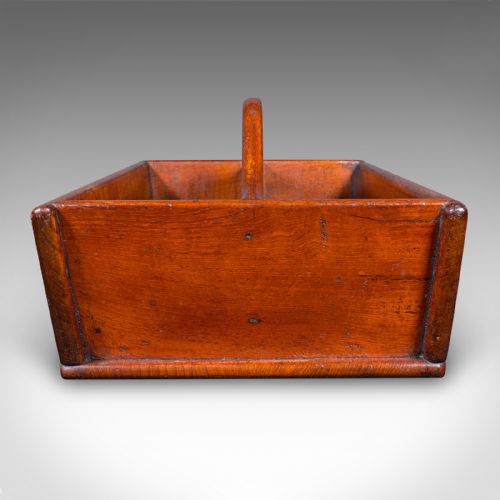 ANTIQUE FOOTMAN'S CARRY TRAY ENGLISH FRUITWOOD BUTLER'S WORK BOX VICTORIAN - ADDITIONAL PHOTO 3
