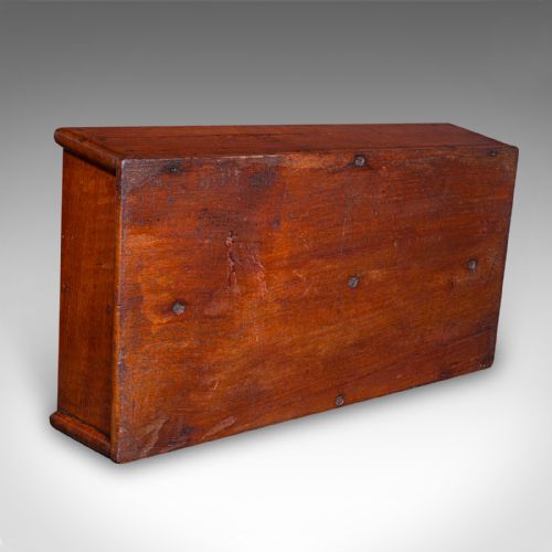 ANTIQUE FOOTMAN'S CARRY TRAY ENGLISH FRUITWOOD BUTLER'S WORK BOX VICTORIAN - ADDITIONAL PHOTO 6