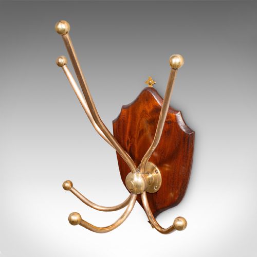 fig 2. Antique Hunting Lodge Coat Rack, Scottish, Six Branch Hall Shield, Edwardian