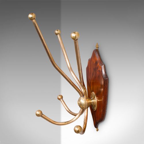 fig 3. Antique Hunting Lodge Coat Rack, Scottish, Six Branch Hall Shield, Edwardian