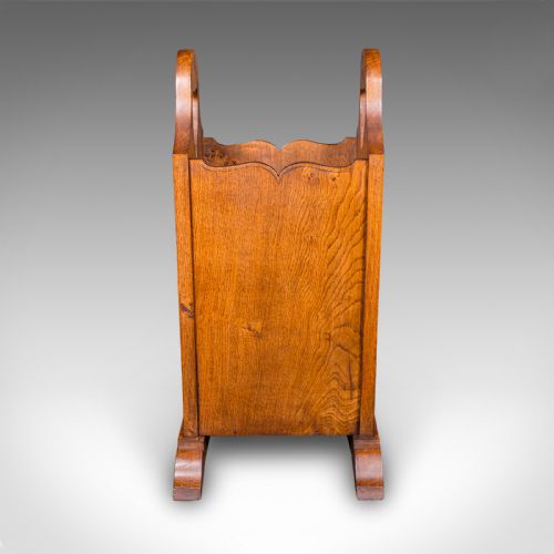 ANTIQUE STICK STAND ENGLISH OAK RECEPTION HALL ARTS CRAFTS VICTORIAN 1900 - ADDITIONAL PHOTO 2