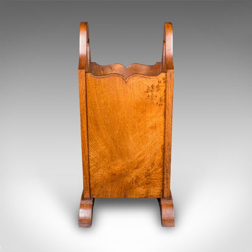 ANTIQUE STICK STAND ENGLISH OAK RECEPTION HALL ARTS CRAFTS VICTORIAN 1900 - ADDITIONAL PHOTO 3