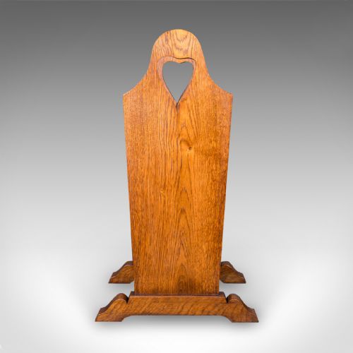 ANTIQUE STICK STAND ENGLISH OAK RECEPTION HALL ARTS CRAFTS VICTORIAN 1900 - ADDITIONAL PHOTO 4