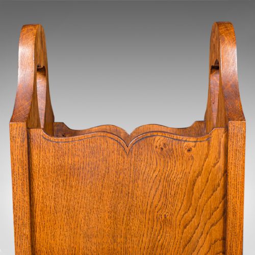 ANTIQUE STICK STAND ENGLISH OAK RECEPTION HALL ARTS CRAFTS VICTORIAN 1900 - ADDITIONAL PHOTO 6