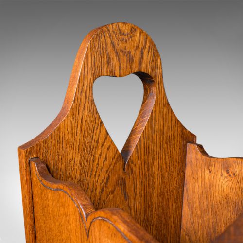 ANTIQUE STICK STAND ENGLISH OAK RECEPTION HALL ARTS CRAFTS VICTORIAN 1900 - ADDITIONAL PHOTO 9