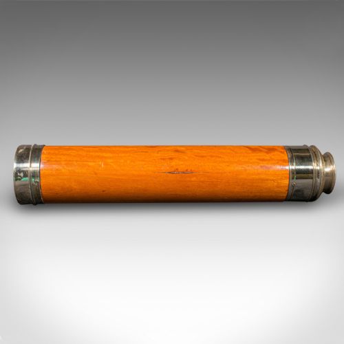 ANTIQUE THREEDRAW TELESCOPE ENGLISH WALNUT BRASS NAVIGATION GEORGIAN 1790 - ADDITIONAL PHOTO 1