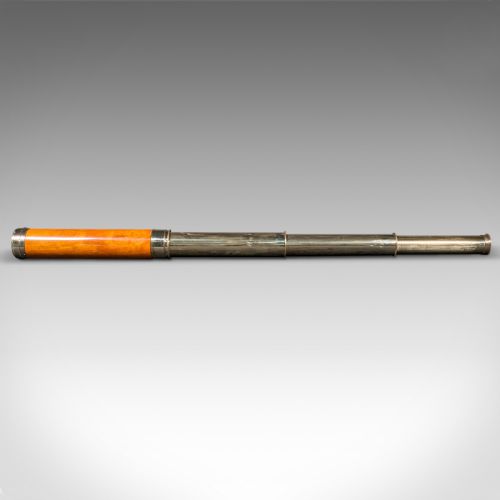 ANTIQUE THREEDRAW TELESCOPE ENGLISH WALNUT BRASS NAVIGATION GEORGIAN 1790 - ADDITIONAL PHOTO 2