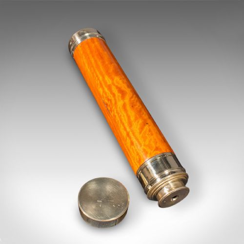 ANTIQUE THREEDRAW TELESCOPE ENGLISH WALNUT BRASS NAVIGATION GEORGIAN 1790 - ADDITIONAL PHOTO 8