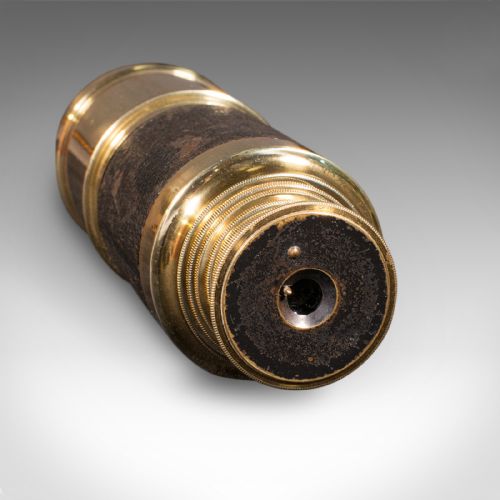 ANTIQUE TELESCOPE ENGLISH 6DRAW BRASS LEATHER TERRESTRIAL VICTORIAN 1860 - ADDITIONAL PHOTO 7
