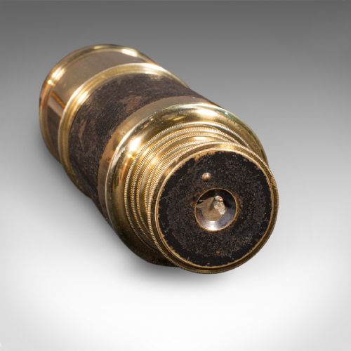 ANTIQUE TELESCOPE ENGLISH 6DRAW BRASS LEATHER TERRESTRIAL VICTORIAN 1860 - ADDITIONAL PHOTO 8
