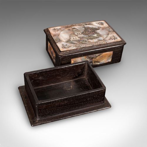 SMALL ANTIQUE KEEPSAKE BOX ORIENTAL DECORATIVE CASE QING DYNASTY EDWARDIAN - ADDITIONAL PHOTO 1