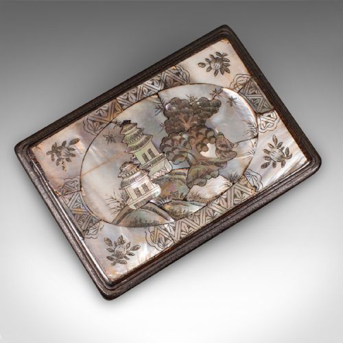 SMALL ANTIQUE KEEPSAKE BOX ORIENTAL DECORATIVE CASE QING DYNASTY EDWARDIAN - ADDITIONAL PHOTO 6