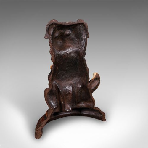 PAIR OF ANTIQUE BORDER COLLIE DOORSTOPS ENGLISH DOG DOOR KEEPERS VICTORIAN - ADDITIONAL PHOTO 6