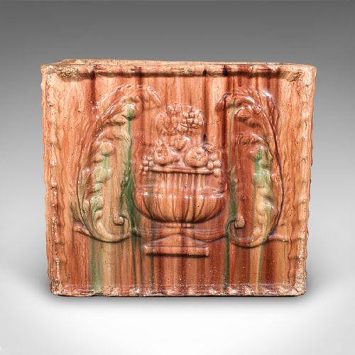 LARGE ANTIQUE PLANTER SCOTTISH CERAMIC JARDINIRE MAJOLICA TASTE VICTORIAN - ADDITIONAL PHOTO 1