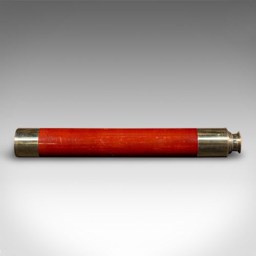ANTIQUE 2 DRAW TELESCOPE ENGLISH BRASS NAVIGATIONAL INSTRUMENT VICTORIAN - ADDITIONAL PHOTO 3