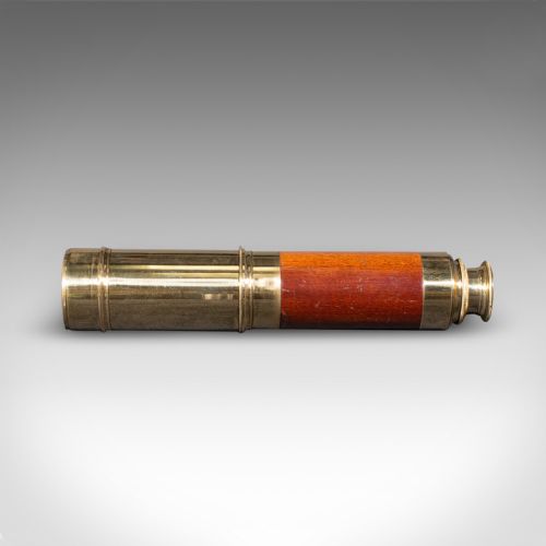 fig 2. Antique 3 Draw Telescope, English Brass, Terrestrial Instrument, Victorian, 1880