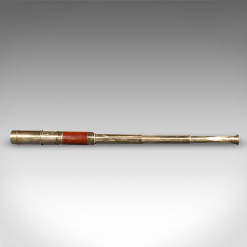 fig 3. Antique 3 Draw Telescope, English Brass, Terrestrial Instrument, Victorian, 1880