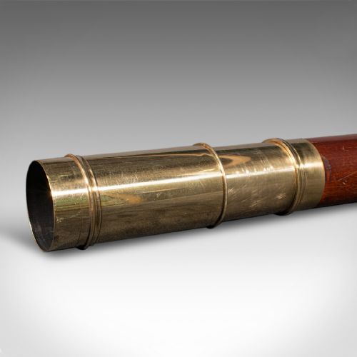 fig 4. Antique 3 Draw Telescope, English Brass, Terrestrial Instrument, Victorian, 1880