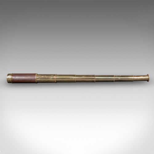 fig 2. Small Antique 6 Draw Pocket Telescope, English, Travel, Baker, London, Victorian