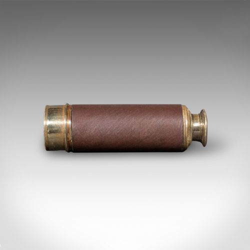 fig 3. Small Antique 6 Draw Pocket Telescope, English, Travel, Baker, London, Victorian