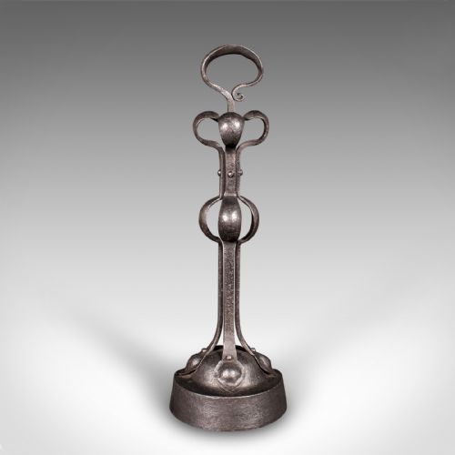 fig 1. Antique Arts & Crafts Door Stop, English, Wrought Iron, After Liberty, Victorian