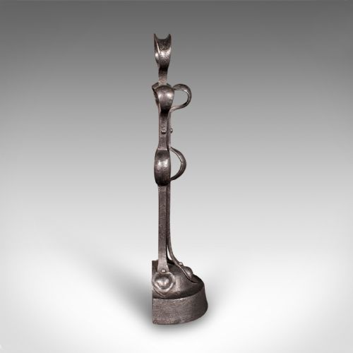 fig 3. Antique Arts & Crafts Door Stop, English, Wrought Iron, After Liberty, Victorian