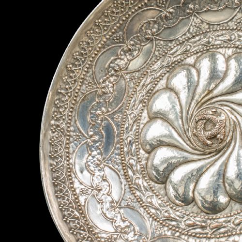 PAIR OF ANTIQUE PRESENTATION SERVING DISHES INDIAN SILVER PLATE BOWL VICTORIAN - ADDITIONAL PHOTO 6