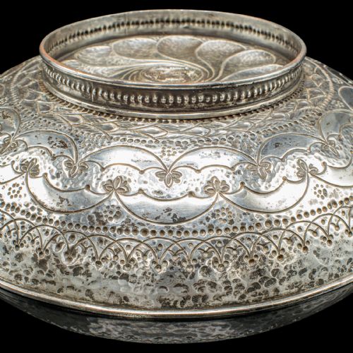 PAIR OF ANTIQUE PRESENTATION SERVING DISHES INDIAN SILVER PLATE BOWL VICTORIAN - ADDITIONAL PHOTO 8