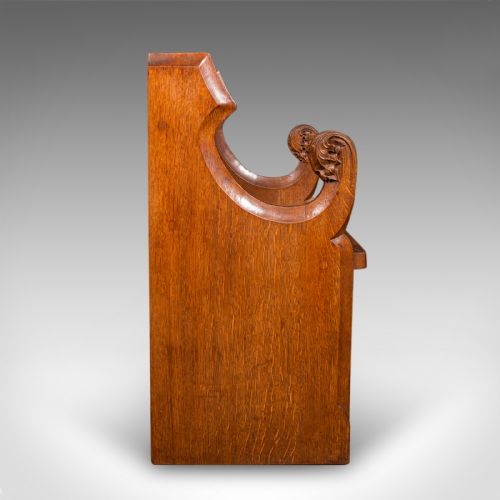 fig 2. Antique Hall Settle, Scottish Oak Seat & A Half Bench, Gothic Revival, Victorian