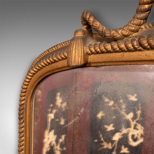 LARGE ANTIQUE OVERMANTLE MIRROR ENGLISH GILTWOOD NAUTICAL TASTE VICTORIAN - ADDITIONAL PHOTO 5