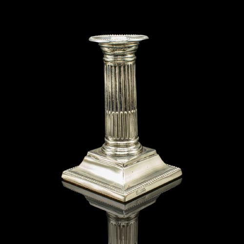 PAIR OF ANTIQUE CANDLESTICKS ENGLISH SILVER PLATE CANDLE STAND VICTORIAN - ADDITIONAL PHOTO 3