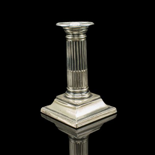 PAIR OF ANTIQUE CANDLESTICKS ENGLISH SILVER PLATE CANDLE STAND VICTORIAN - ADDITIONAL PHOTO 4