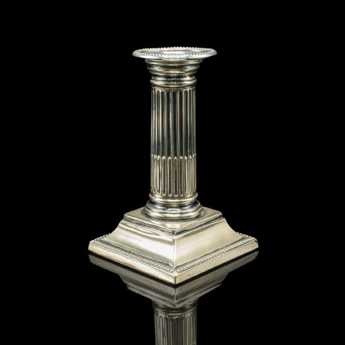 PAIR OF ANTIQUE CANDLESTICKS ENGLISH SILVER PLATE CANDLE STAND VICTORIAN - ADDITIONAL PHOTO 5