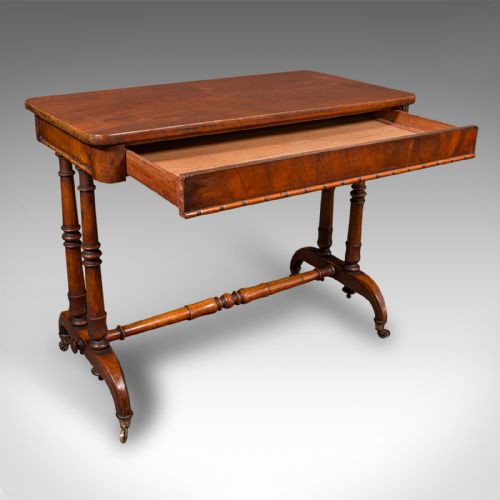 ANTIQUE HALLWAY SIDE TABLE ENGLISH PORTICO WRITING DESK REGENCY CIRCA 1820 - ADDITIONAL PHOTO 1