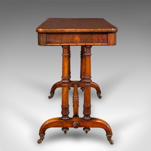 ANTIQUE HALLWAY SIDE TABLE ENGLISH PORTICO WRITING DESK REGENCY CIRCA 1820 - ADDITIONAL PHOTO 4