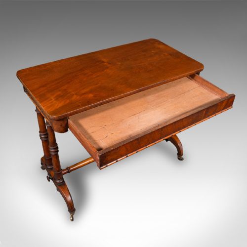 ANTIQUE HALLWAY SIDE TABLE ENGLISH PORTICO WRITING DESK REGENCY CIRCA 1820 - ADDITIONAL PHOTO 7