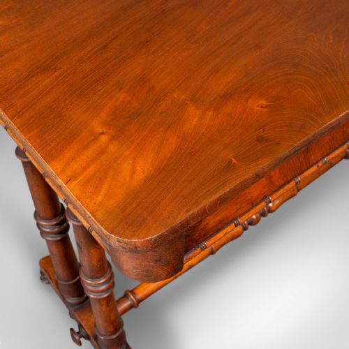 ANTIQUE HALLWAY SIDE TABLE ENGLISH PORTICO WRITING DESK REGENCY CIRCA 1820 - ADDITIONAL PHOTO 9