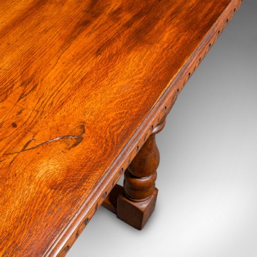 6 SEAT ANTIQUE DINING TABLE ENGLISH OAK COUNTRY KITCHEN REFECTORY EDWARDIAN - ADDITIONAL PHOTO 7