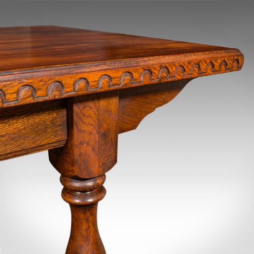 6 SEAT ANTIQUE DINING TABLE ENGLISH OAK COUNTRY KITCHEN REFECTORY EDWARDIAN - ADDITIONAL PHOTO 11