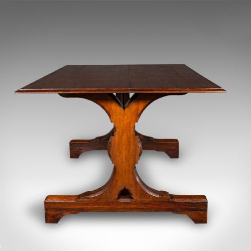 ANTIQUE SIX SEAT COUNTRY KITCHEN DINING TABLE ENGLISH OAK REFECTORY VICTORIAN - ADDITIONAL PHOTO 2