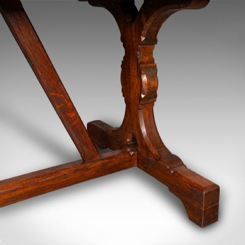 ANTIQUE SIX SEAT COUNTRY KITCHEN DINING TABLE ENGLISH OAK REFECTORY VICTORIAN - ADDITIONAL PHOTO 8