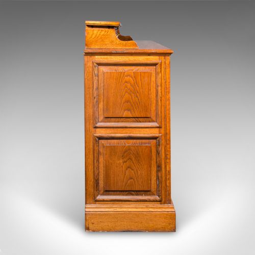 LARGE ANTIQUE DRESSER BASE ENGLISH OAK SIDEBOARD BUFFET WINE RACK EDWARDIAN - ADDITIONAL PHOTO 4