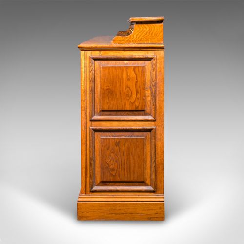 LARGE ANTIQUE DRESSER BASE ENGLISH OAK SIDEBOARD BUFFET WINE RACK EDWARDIAN - ADDITIONAL PHOTO 6
