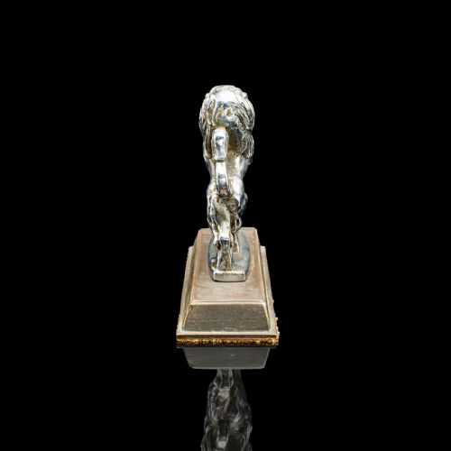 SMALL ANTIQUE LION PAPERWEIGHT ENGLISH ANIMAL FIGURE PATRIOTIC GRILLE MASCOT - ADDITIONAL PHOTO 4