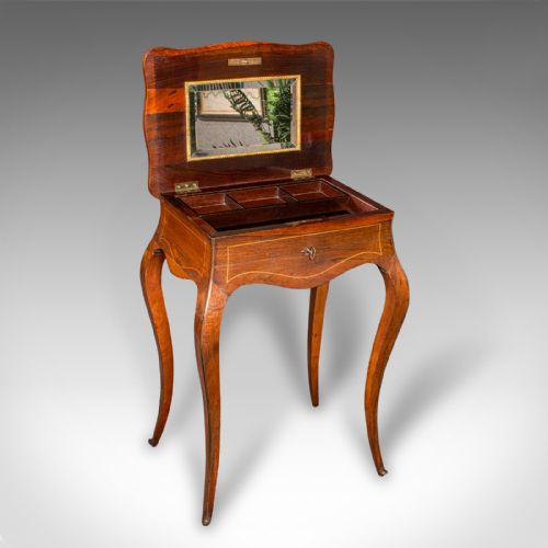 ANTIQUE JEWELLERY TABLE FRENCH WALNUT SIDE OCCASIONAL VICTORIAN CIRCA 1890 - ADDITIONAL PHOTO 1