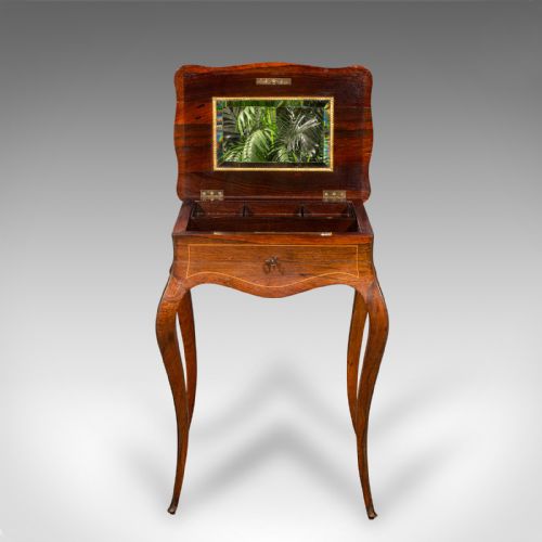 ANTIQUE JEWELLERY TABLE FRENCH WALNUT SIDE OCCASIONAL VICTORIAN CIRCA 1890 - ADDITIONAL PHOTO 2