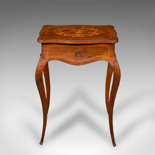 ANTIQUE JEWELLERY TABLE FRENCH WALNUT SIDE OCCASIONAL VICTORIAN CIRCA 1890 - ADDITIONAL PHOTO 4